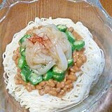 ネバネバ&いかソーメンのそうめん(笑)